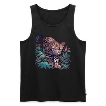 Ocelots Ocelot - Men's Premium Organic Tank Top - black - Front - AI Model Male 178 light (178cm)