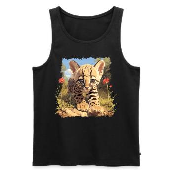 Ocelots Ocelot - Men's Premium Organic Tank Top - black - Front - AI Model Male 178 light (178cm)