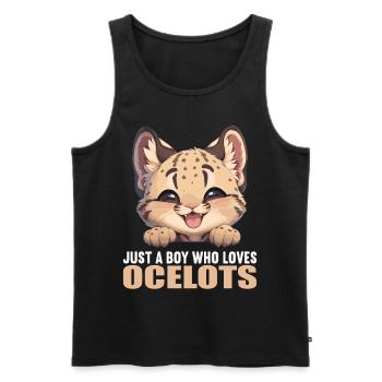Ocelots Ocelot - Men's Premium Organic Tank Top - black - Front - AI Model Male 178 light (178cm)