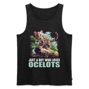 Ocelots Ocelot - Men's Premium Organic Tank Top - black - Front - AI Model Male 178 light (178cm)