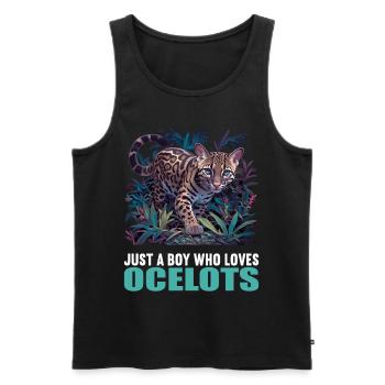 Ocelots Ocelot - Men's Premium Organic Tank Top - black - Front - AI Model Male 178 light (178cm)