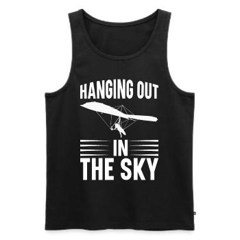 Hang gliding Paragliding hang gliding - Men's Premium Organic Tank Top - black - Front - AI Model Male 178 light (178cm)