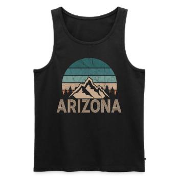 Arizona State Sedona Phoenix Grand Canyon AZ - Men's Premium Organic Tank Top - black - Front - Michal (187cm)