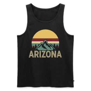 Arizona State Sedona Phoenix Grand Canyon AZ - Men's Premium Organic Tank Top - black - Front - Michal (187cm)