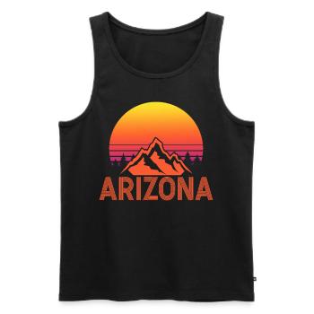 Arizona State Sedona Phoenix Grand Canyon AZ - Men's Premium Organic Tank Top - black - Front - Michal (187cm)