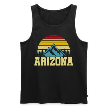 Arizona State Sedona Phoenix Grand Canyon AZ - Men's Premium Organic Tank Top - black - Front - Michal (187cm)