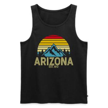 Arizona State Sedona Phoenix Grand Canyon AZ - Men's Premium Organic Tank Top - black - Front - Michal (187cm)