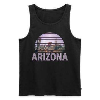 Arizona State Sedona Phoenix Grand Canyon AZ - Men's Premium Organic Tank Top - black - Front - Michal (187cm)