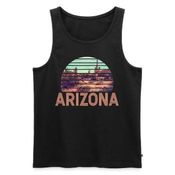 Arizona State Sedona Phoenix Grand Canyon AZ - Men's Premium Organic Tank Top - black - Front - Michal (187cm)