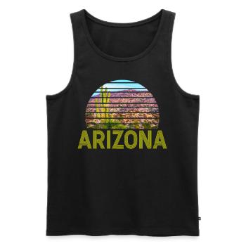 Arizona State Sedona Phoenix Grand Canyon AZ - Men's Premium Organic Tank Top - black - Front - Michal (187cm)