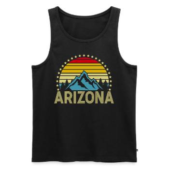 Arizona State Sedona Phoenix Grand Canyon AZ - Men's Premium Organic Tank Top - black - Front - Michal (187cm)
