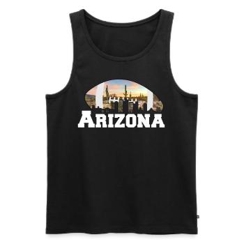 Arizona State Sedona Phoenix Grand Canyon AZ - Men's Premium Organic Tank Top - black - Front - Michal (187cm)