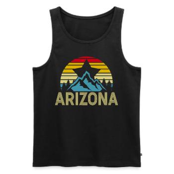 Arizona State Sedona Phoenix Grand Canyon AZ - Men's Premium Organic Tank Top - black - Front - Michal (187cm)