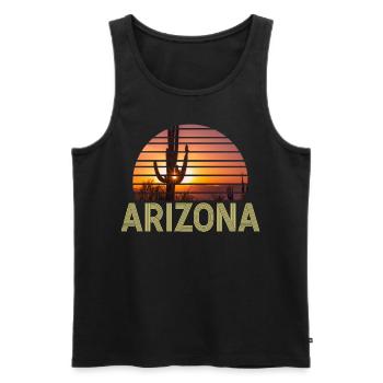 Arizona State Sedona Phoenix Grand Canyon AZ - Men's Premium Organic Tank Top - black - Front - Michal (187cm)