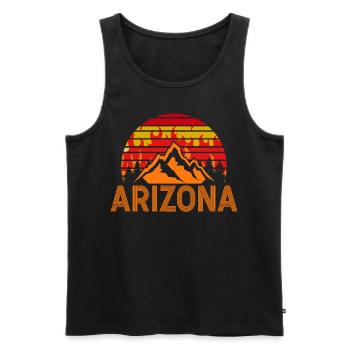 Arizona State Sedona Phoenix Grand Canyon AZ - Men's Premium Organic Tank Top - black - Front - Michal (187cm)