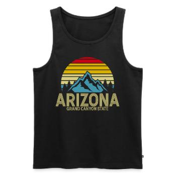 Arizona State Sedona Phoenix Grand Canyon AZ - Men's Premium Organic Tank Top - black - Front - Michal (187cm)