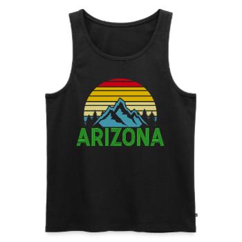 Arizona State Sedona Phoenix Grand Canyon AZ - Men's Premium Organic Tank Top - black - Front - Michal (187cm)