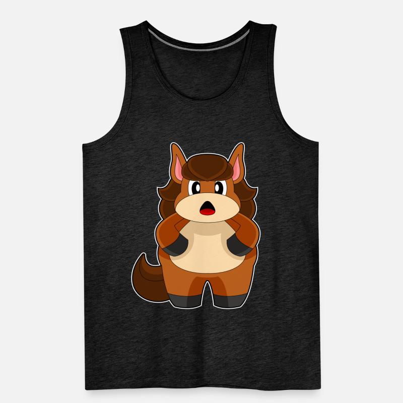 Pferd Dick Männer Premium Bio Tank Top
