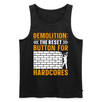 Funny House Demolition Day Abriss-Reset-Taste - Männer Premium Bio Tank Top - Schwarz - Vorne - AI Model Male 178 light (178cm)