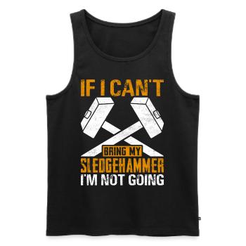 Funny House Demolition Day Can My Proposal - Men's Premium Organic Tank Top - black - Front - Michal (187cm)