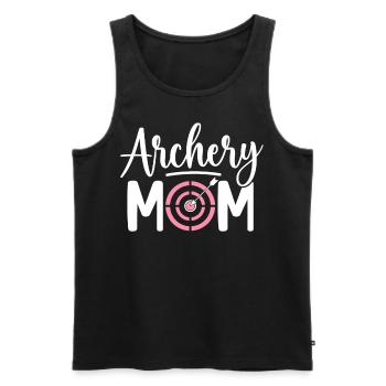 Bogenschießen Mom Bogenschütze Bogen und Pfeil Fra - Männer Premium Bio Tank Top - Schwarz - Vorne - AI Model Male 178 light (178cm)
