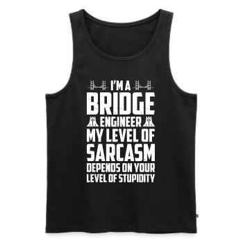 Bridge Engineer Bridge Construction Civil Engineering - Men's Premium Organic Tank Top - black - Front - Michal (187cm)