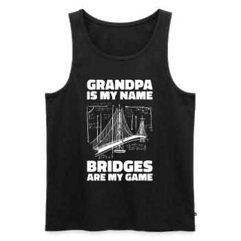 Bridge Engineer Bridge Construction Civil Engineering - Men's Premium Organic Tank Top - black - Front - Michal (187cm)
