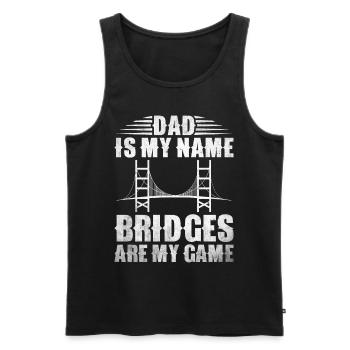 Bridge Engineer Bridge Construction Civil Engineering - Men's Premium Organic Tank Top - black - Front - Michal (187cm)