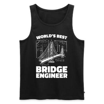 Bridge Engineer Bridge Construction Civil Engineering - Men's Premium Organic Tank Top - black - Front - Michal (187cm)