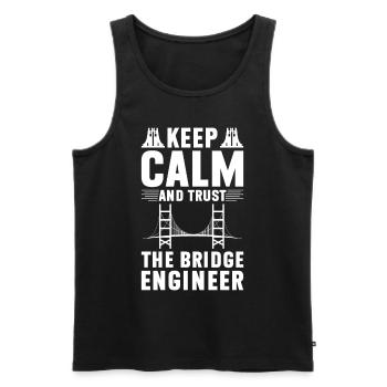 Bridge Engineer Bridge Construction Civil Engineering - Men's Premium Organic Tank Top - black - Front - Michal (187cm)