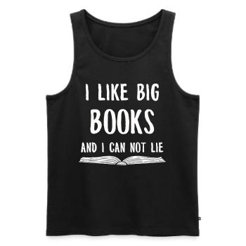 Buch Bücher Bibliothek Literatur Lesen Read Books - Männer Premium Bio Tank Top - Schwarz - Vorne - Michal (187cm)