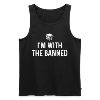 Buch Bücher Bibliothek Literatur Lesen Read Books - Männer Premium Bio Tank Top - Schwarz - Vorne - Michal (187cm)