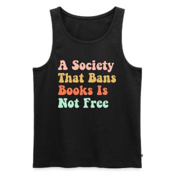 Buch Bücher Bibliothek Literatur Lesen Read Books - Männer Premium Bio Tank Top - Schwarz - Vorne - Michal (187cm)