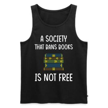 Buch Bücher Bibliothek Literatur Lesen Read Books - Männer Premium Bio Tank Top - Schwarz - Vorne - Michal (187cm)