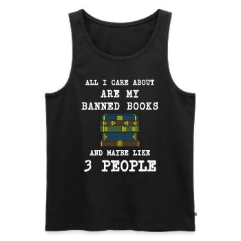 Buch Bücher Bibliothek Literatur Lesen Read Books - Männer Premium Bio Tank Top - Schwarz - Vorne - Michal (187cm)