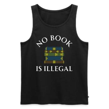 Buch Bücher Bibliothek Literatur Lesen Read Books - Männer Premium Bio Tank Top - Schwarz - Vorne - Michal (187cm)
