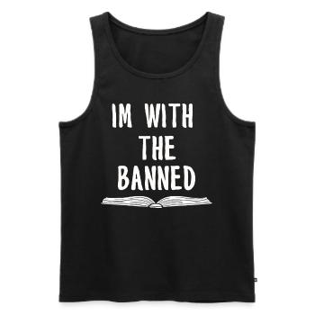 Buch Bücher Bibliothek Literatur Lesen Read Books - Männer Premium Bio Tank Top - Schwarz - Vorne - Michal (187cm)