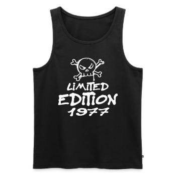 Limited Edition 1977 Geburtstag 1977 Geboren - Männer Premium Bio Tank Top - Schwarz - Vorne - Michal (187cm)