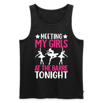 Ballett-Tanz-Tänzerin Treffen meine Mädchen an der - Männer Premium Bio Tank Top - Schwarz - Vorne - Michal (187cm)