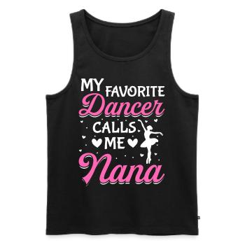 Ballet Dancer Nana Name My Favorite Dancer - Men's Premium Organic Tank Top - black - Front - Michal (187cm)