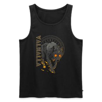 Runen Vegvisir Wolf Nordische Kultur Walhalla - Männer Premium Bio Tank Top - Schwarz - Vorne - Michal (187cm)