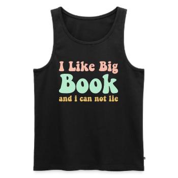Buch Bücher Bibliothek Literatur Lesen Read Books - Männer Premium Bio Tank Top - Schwarz - Vorne - Michal (187cm)