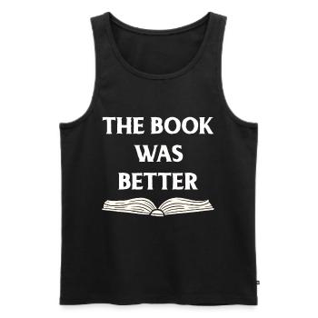 Buch Bücher Bibliothek Literatur Lesen Read Books - Männer Premium Bio Tank Top - Schwarz - Vorne - Michal (187cm)