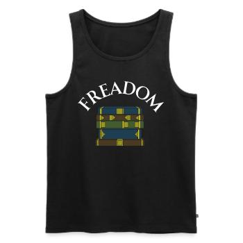 Buch Bücher Bibliothek Literatur Lesen Read Books - Männer Premium Bio Tank Top - Schwarz - Vorne - Michal (187cm)