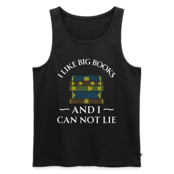 Buch Bücher Bibliothek Literatur Lesen Read Books - Männer Premium Bio Tank Top - Schwarz - Vorne - Michal (187cm)