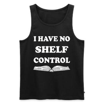 Buch Bücher Bibliothek Literatur Lesen Read Books - Männer Premium Bio Tank Top - Schwarz - Vorne - Michal (187cm)