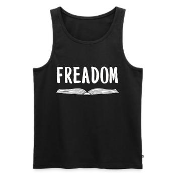Buch Bücher Bibliothek Literatur Lesen Read Books - Männer Premium Bio Tank Top - Schwarz - Vorne - Michal (187cm)