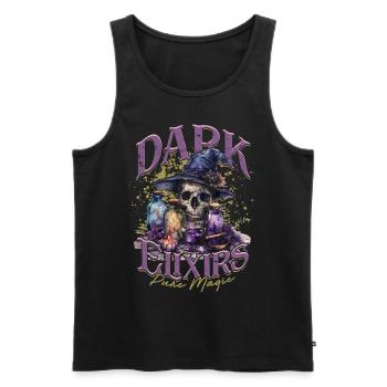 Apothecary Herbalist Dark Elixirs Dark Magic - Men's Premium Organic Tank Top - black - Front - AI Model Male 178 light (178cm)