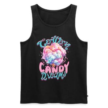 Zuckerwatte Cotton Candy Dreams - Männer Premium Bio Tank Top - Schwarz - Vorne - Michal (187cm)