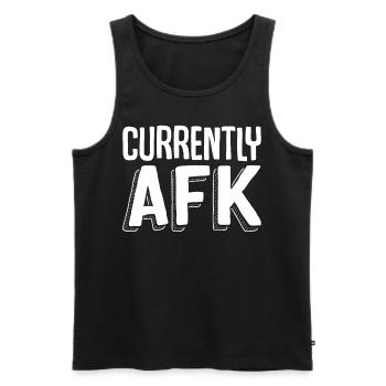 Currently AFK - Männer Premium Bio Tank Top - Schwarz - Vorne - AI Model Male 178 light (178cm)